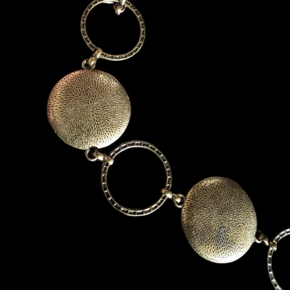 Vintage American Vintage Gold Coin Chain Belt Boho Gypsy Statement - Picture 6 of 7
